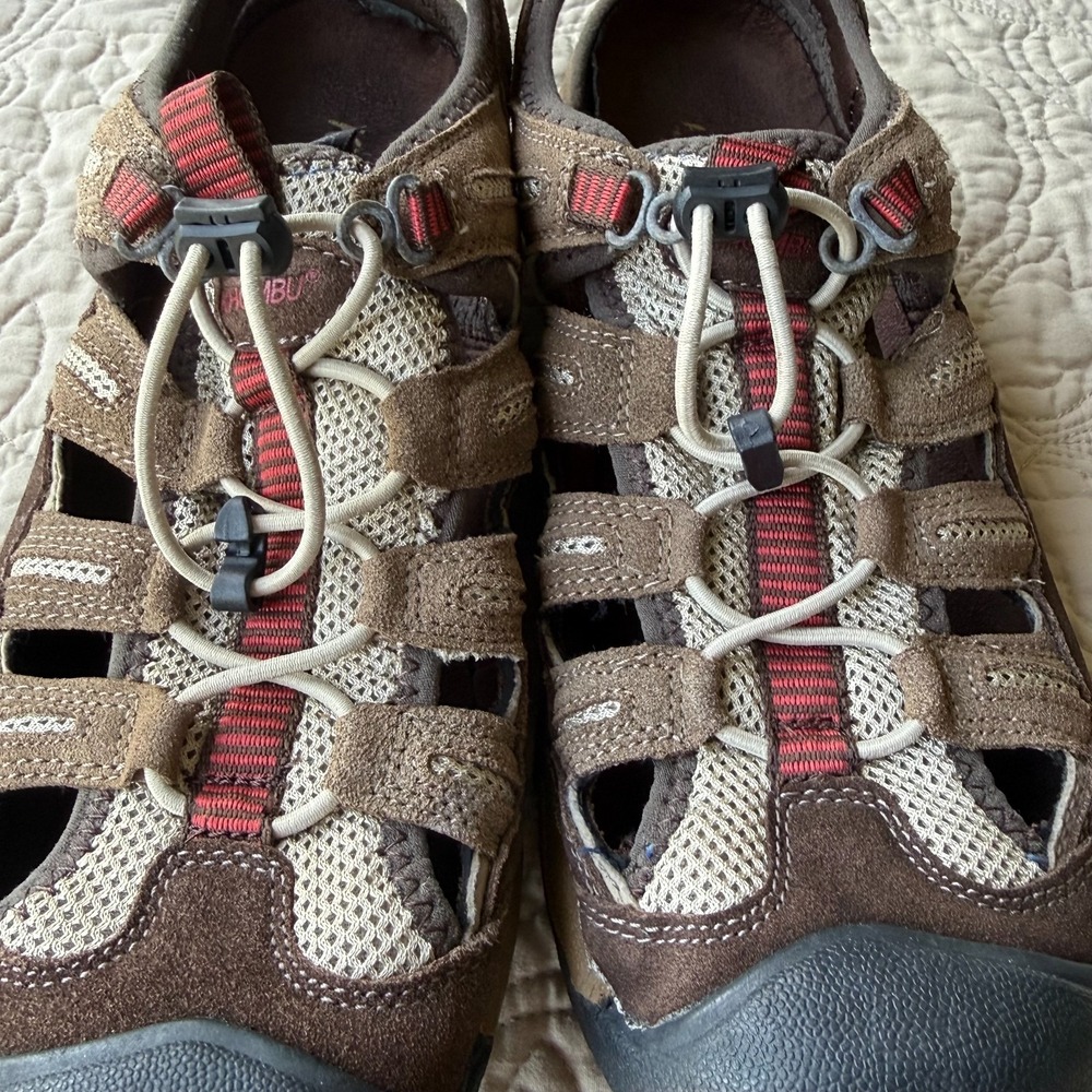 Khombu Men's Closed Toe Water Hiking Sandals Adjustable Size 10. #696736 Brown - Picture 9 of 11